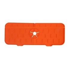 수도꼭지 흡수 패드 실리콘 드레인 주방 싱크 가드 스플래시 캐치 수조, 37X13 5cm, orange
