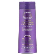 Giovanni Curl Habit 컬 디파이닝 리브인 컨디셔닝 및 스타일링 엘릭서 모든 컬 타입에 적합 250ml(8.5fl oz), GiovanniCurlHabit컬디파이닝리브인컨디셔닝및