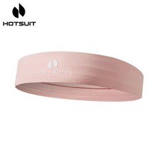 HOTSUIT 運動吸汗髮帶 男女通用 健身瑜伽速乾寬邊束頭帶 夏季止汗頭巾 透氣彈性, 運動粉*2,周長 46cm 寬5cm, 1個