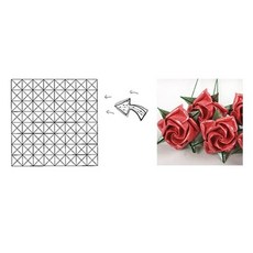 이지 펄구김지 장미종이 9cmX9cm 재단종이 10장(종이장미용 장미접기 장미만들기), 블랙