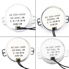 CW 동기 모터 CCW 전기 220 240V 4W AC 기어 10, 8 10