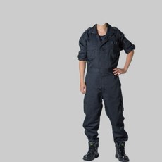 豐華圓華 多口袋連身服, 黑色, 1個