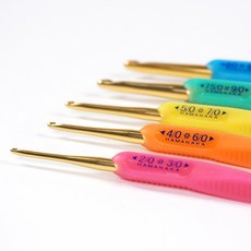 하마나카 양쪽 모사용 코바늘 낱개 프랜즈얀, 2/0 ~ 3/0호, 1개