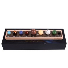 우주 행성 원석 미니어처 소품 태양계 모형 9종, B.(중국어버전)