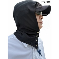 [페라][무료배송]통풍메쉬 후드 뒷목가리개, 검정, 1개