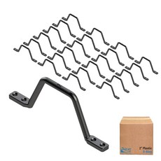 ICC 5.1cm(2인치) 플라스틱 케이블 관리 D링 25팩 - 비전도성 벽 오거나이저 구조화된 배선을 위한 행거 및 와이어 루프 100827, Plastic, 2" Cable Ring – Vertical/Horiz, Pack of 25