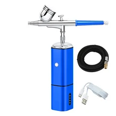 [고압 세차건] 휴대용 개인 무선 미니 무소음 에어 브러시 압축기 고전력 슈퍼 작동 조용한 C 공압 도구, [02] B