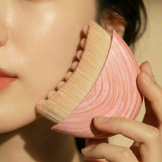 멜틱 리프팅 페이스 마사지 괄사 브러쉬, 핑크, 1개