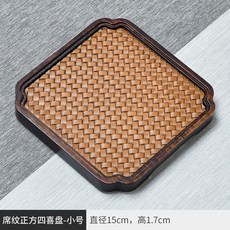 中式楠竹葫蘆形茶盤家用果盤展示茶盤小型紫砂壺墊簡約幹泡茶託盤, 1個