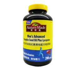 Nature Made 萊萃美 南瓜籽油茄紅素男性配方軟膠囊, 200顆, 1個