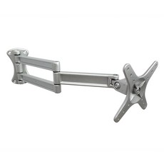 易控王 AC-05 10~26吋旋臂式鋁合金壁掛架 平面旋轉360度 適用於小尺寸螢幕, (銀色)10-311-02S, 1個