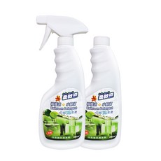 柔軟熊檸檬油浴室強效清潔劑1+1組合 (噴槍瓶600ml+補充罐600ml) SIN6323 浴室廚房清潔, 1個, #檸檬油/組, 1.2L