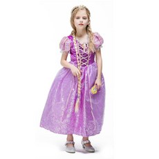 할로윈 라푼젤 A형 드레스 코스튬 여아 캐릭터 공주옷 nys+5725Ra