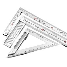 목공측정 스텐 직각자 게이지 활용 고정밀 전자척 눈금자 50cm 각자 두꺼운, 15cm 삼각자 경제형