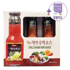 트레이더스 칠리 샤브수끼소스 300ML X 3 [에어캡포장] + 더메이런알콜티슈