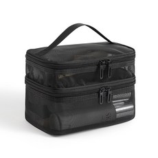 이중 레이어 휴대용 메쉬 소재로 이중 개구부 가방 부드러운 대용량을 위한 보관 방지 변형, Bla