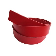 9 10 순정 가죽 스트랩 스트립 밴드 천연 벨트 블랭크 51 55 (빨간색 2인치(50mm), Red, 1 inch (25mm.), 1개