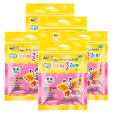 아모스 탱탱 아이클레이 파우치, 분홍, 50g, 5개