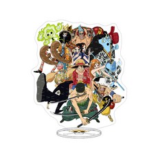 원피스 아크릴 스탠드 피규어 캐릭터 모음 루피 조로 샹크스 굿즈 장식 소품, 1개, 47.해적단
