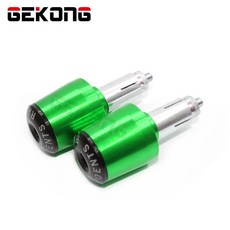 핸들바 엔드용 오토바이 엔드 캡, 1개, 12. No-Logo Green