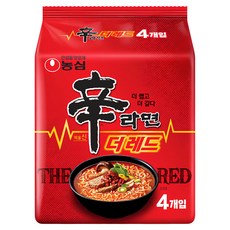 NONGSHIM 農心 The Red兩倍特辣辛拉麵 125g, 4包