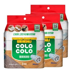 닛토 고로고로 마루용 테이프 클리너 리필 160mm 45회 3롤, 3개