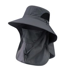 다나몰 자외선차단 버킷햇 등산모자 세트(KC인증 마스크 포함), 다크그레이