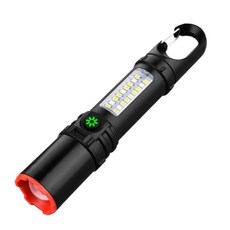 多功能強光手電筒：Type-C快充、紅白雙光、五檔調節、長續航，適用於露營、登山、維修, 1個, 如圖