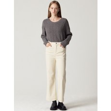 [오조크(OZOC)] 뒷밴딩 부츠컷 속기모 팬츠 (택가격: 85000원)