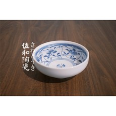 佐和陶瓷餐具批發 桔梗旋紋小缽-日本製 陶瓷碗 碟子 有田燒 角形皿 餐廳愛用 小菜碟 花卉, 1個