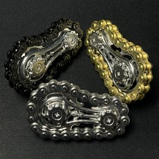 MoodroAll 메탈 체인 피젯 스피너, 1개, 스틸실버