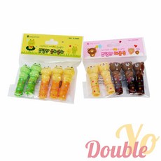 라온지니 캐릭터 연필 보호캡 5EA 연필깍지 펜뚜껑 연필홀더