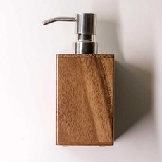 호두나무 욕실 우드 디스펜서 공병 호텔 모텔 비누통, 1개, 월넛 200ml 무지 병