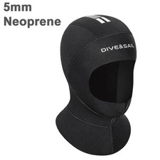 네오프렌 잠수복 다이빙 후드 통풍 턱받이 수상 스포츠 캡 따뜻하고 슬립 온 스노클링 서핑, 36) D550029N 5mm  XL, 5. D550029N 5mm / C. XL, 1개