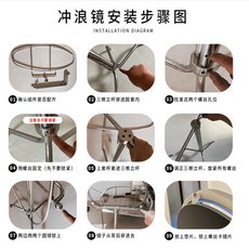 MooonSpace 衝浪板造型移動落地鏡 全身試衣鏡