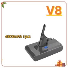 2025 신규 공장 직판 V6/V7/V8 A타입/B타입 진공청소기 배터리 21.6V + 충전기, V8 4.8Ah 1pcs