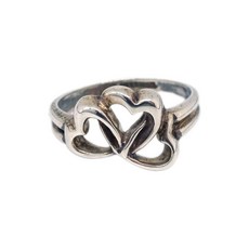 티파니앤코 중고 1990-2000's Pre-Owned 스털링 실버 트리플 하트 링