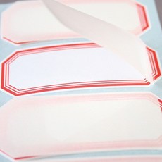 華麗牌 WL-3001 保護膜標籤 (27X65mm) 紅框 (40張/包), 1個