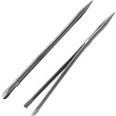 올클린 2PCS 황동 재봉 가죽 바늘 손 스티치용 수동 끈 도구 긴 점보, Type B