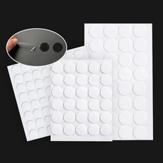 투명 벽지양면테이프 원형 실리콘 테이프, 1개, 원형양면테이프 1cm 1장(100알)