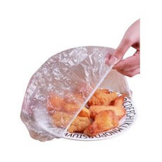 大豪哥選物 萬用拋棄式保鮮罩100入/包 食品級PE保鮮膜 彈性伸縮保鮮罩 碗盤食物保鮮, 1個