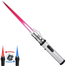 플래닛 방풍 터빈 토치 제트 라이터 360 ° 건메탈 야외 바베큐 용접 시가 도구 부탄 가스, 04 K39-white