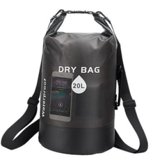 드라이 백 20l 다용도 워터 수영장 방수 드라이 백 물놀이 스포츠 서핑 아웃도어 바캉스 파우치 반투명