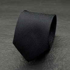 領帶屋手作 6.5公分中版手打領帶，黑底細銀點，商務面試上班適用, 1個