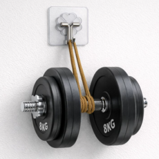 엔웨스트 무타공 접착식 후크걸이, 20개, 투명색