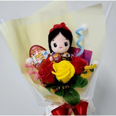 디즈니공주 공주꽃다발 백설공주 인어공주 신데렐라 라푼젤 졸업 입학 수료식 발표회 재롱잔치 사탕꽃다발 킨더조이, 1개