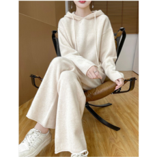 [쉬즈본] 에슬린상하세트/여성 후드 니트 상하세트 바지 상의 데일리 세트