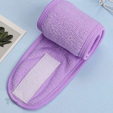 세안헤어밴드 극세사 찍찍이 세안밴드 퍼플