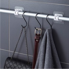 무타공 집게형 커튼봉 (1쌍) 압축봉 걸이 세트 커튼홀더 고리 고정 지지대 자취방 전세, 상세페이지 참조