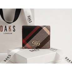 [닥스] 비비드한 골드 로고장식 가죽 여성 카드지갑 (선물포장)